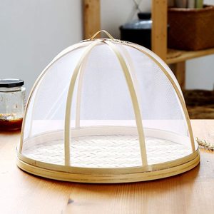 Panier de tente en bambou naturel 100% matériau couverture de maille de fruits nourriture petit déjeuner pour restaurant de cuisine - Product Image 3