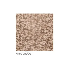 Azulejos de porcelana cerámica con diseño de mosaico color chocolate 40x40cm