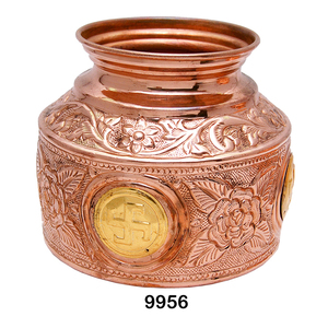 Handmade <b>Copper</b> Flower <b>Vase</b> Elegant Hammered Design for Floor Decoration Custom Logo Metal Model at Low Price - Product Image 3