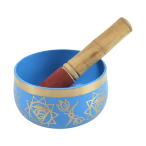 Light Color Chakra Tibetan Singing Bowl Best For Home Party Wedding Serving Bowl With Solid Metal Customized Design Available