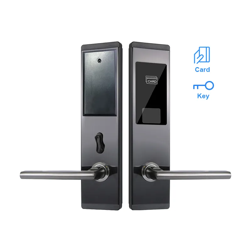 YOHEEN Perangkat Lunak Sistem Kunci Hotel, Kunci Kartu RF Elektronik Smart Door Handle Lock Harga Produsen