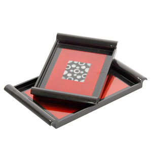 Bandeja de madera de laca MDF hecha a mano con incrustaciones de perlas Madre, bandeja redonda de tamaño personalizado para servir, cocina, uso doméstico, comida decorativa para servir - Product Image 4