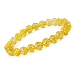 สร้อยข้อมือคริสตัลหินสีซิทริน8มม.,สร้อยข้อมือลูกปัดคริสตัลทรงมนสำหรับการรักษาเรกิและหินคริสตัลบำบัด - Product Image 4