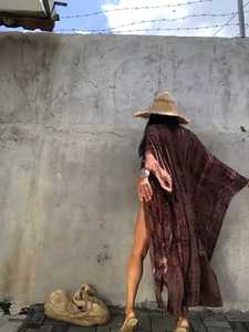 Chaqueta tipo Kimono de manga larga con patrón Floral para vacaciones de verano, ropa de playa Bohemia para mujer, cárdigan tipo Kimono con tinte de corbata y vestido envolvente - Product Image 3