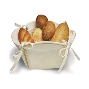 Simple blanc corbeille à pain en coton - Product Image 1