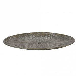 Nouvel Arrivage Design Antique Forme Personnalisée Métal Aluminium Plateau De Présentation De Service Alimentaire Or Utiliser Hôtel Restaurant De Table - Product Image 2