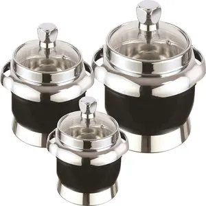 Beste Prijs Hot Potten Voor Serveren Plastic Geïsoleerde Braadpan Set Van 3 Lekvrije Elegant Design Plastic Hot Pot Set voor Verkoop