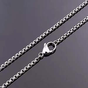 Collier chaîne à maillons en acier inoxydable Classique Fiançailles Vintage Cadeau de mariage Haute qualité Design de mode européen Argent/Or - Product Image 4