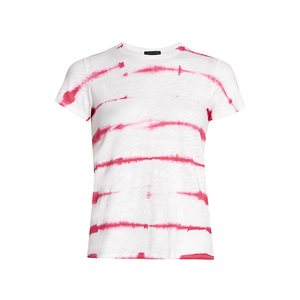 Venta caliente hecha en fábrica mujeres nueva ropa de entrenamiento personalizada Tie Dye Print camiseta transpirable verano desgaste camisas - Product Image 1