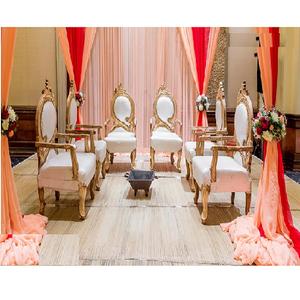 ชุดเก้าอี้ไม้ vidhi สีทองสำหรับ mandap marvelous อินเดียเก้าอี้งานแต่งงาน mandap vidhi เก้าอี้โบราณ mandap vidhi เก้าอี้แต่งงาน - Product Image 1