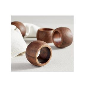 Anillo para Servilletas de Madera, Soporte para Servilletas Redondo Único Hecho a Mano, Anillo para Servilletas de Madera de Acacia Natural Real, Mejor Precio - Product Image 1