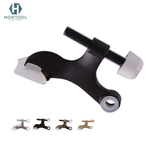 HOWTOOL B300 Deluxe Heavy Duty Door Stopper with Adjustable <b>Hinge</b> Pin & White Rubber Bumper Tip Modern Design - Product Image 5