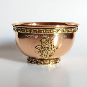 Cuencos de cobre y latón de alta calidad con Logo de Hamsa, cuencos de alta calidad de 3 ", uso en el aire, en precio al por mayor y cantidad mínima - Product Image 1