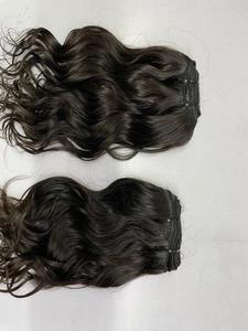 Qualité supérieure, 10A, cheveux indiens Remy naturels ondulés, ensemble de queue de cheval à clipser, 10 pièces, 24 pouces, couleur naturelle, sans perte de cheveux - Product Image 6