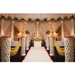 Pilar de Diamantes Decorativo para Escenario de Recepción de Bodas con Temática India, Estilo Abierto, Adorable Cristal de Boda para Fiestas, EE. UU. - Product Image 1