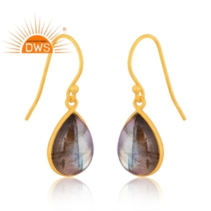 Pendientes colgantes de piedras preciosas de labradorita Natural de Plata de Ley 925, joyería para mujer, regalo para ella - Product Image 2