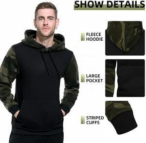 เสื้อฮู้ดลายพรางของผู้ชาย, เสื้อกันหนาวอบอุ่นและสบายฮิปสเตอร์แขนยาวมีฮู้ดแบบสวมหัวมีเชือกรูด - Product Image 6