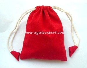 Red Velvet Drowsing Pouch wholesale velvet <b>white</b> <b>bag</b> for jewelry - Product Image 2