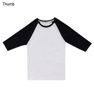 T-shirt col rond à manches courtes de thaïlande, vente en gros, blanc et blanc, 100% coton, maillot décontracté intelligent, col rond - Product Image 5