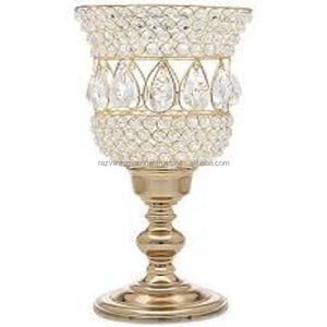 Bougeoir en métal cristal avec lanterne et pot Bougeoirs en métal décoratifs pour la maison - Product Image 6