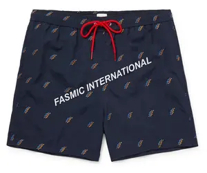 Men's Hot Sale Bermuda Board Shorts Male Beach Swimwear Men's Poly Fabric Swimming Custom Shorts For Men