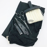 Kit de Coiffure Professionnel Durable Hooper Company : Ciseaux en Acier Inoxydable, Rasoir, Coupe-Ongles, Brosse à Cheveux et Cape de Barbier