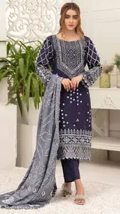 Costume de styliste ethnique pakistan pour femmes, habit AJM maison de supermarché, 2021, 2022