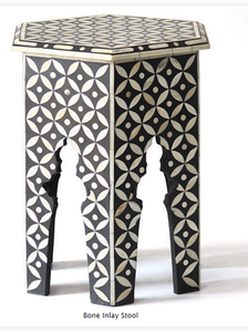 Tabouret à os avec imprimé Floral traditionnel, mobilier indien pour le bureau, l'hôtel, la cuisine, les restaurants, les Bars, décoration - Product Image 3