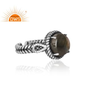 Tremendo anillo de piedras preciosas de labradorita, diseño antiguo, anillo de plata para niñas, fabricante de joyas de plata, Colección clásica - Product Image 3