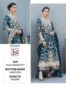 ชุดจีนผ้าฝ้าย3ชิ้นสไตล์ปากีสถาน,ดีไซน์แฟชั่นจากปากีสถานชุดจอร์เจีย - Product Image 5