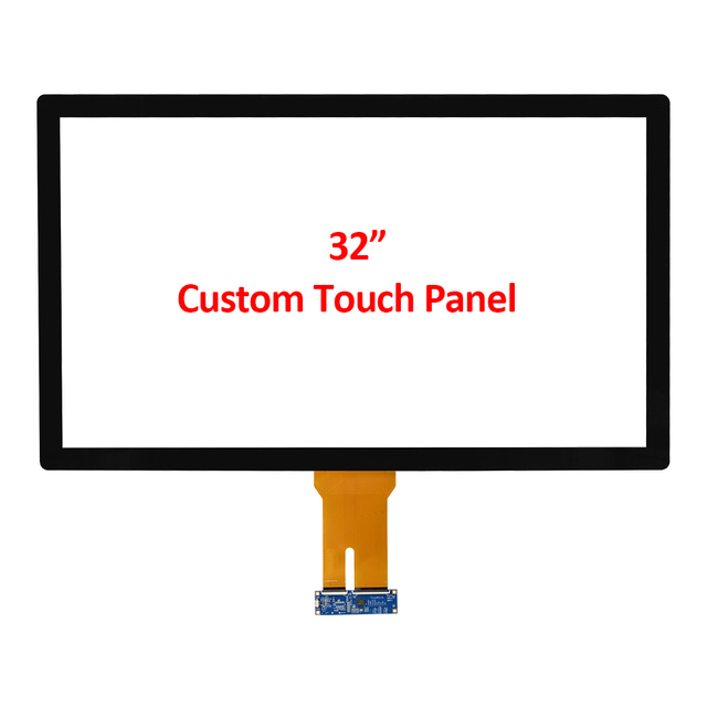 Custom OEM 32 inch Open Frame PCAP Capacitive Multi Touchscreen Sensor Panel with I2C USB Interface for Air Optical Bonding LCD