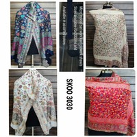 Migliore vendita intera Micro zari modale lavoro kani cutwork stole e scialli 70x200 cm stole
