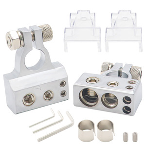 Terminali batteria Edge <span class=keywords><strong>RBT</strong></span> 0/4/8/10 Gauge per impieghi gravosi con spessori spaziali e copertura trasparente, positivo e negativo (coppia) - Product Image 1