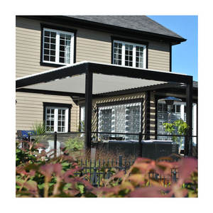 Pergola de gazébo en aluminium manuel, villa, toit en verre, qualité supérieure, quincaillerie, modèle très bon marché, pergola - Product Image 4