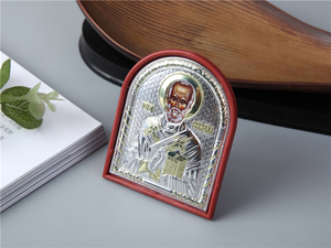 Decoración religiosa de aleación de aluminio, recuerdo religioso de los iconos de la Iglesia de Jesús, Santa María - Product Image 3
