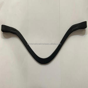 Bandeau équitation en cuir noir, vente en gros, 1 pièce, cuir de vache complet, forme incurvée, bracelet pour bride - Product Image 2