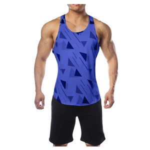 Cuello O entrenamiento gimnasio entrenamiento camiseta impresión camisa Casual de verano hombre tanque corriendo largueros - Product Image 5