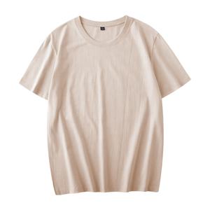 Vente en gros du fabricant T-shirts unisexes à manches courtes et col rond pour hommes de haute qualité 100% coton couleur unie Street Style - Product Image 1