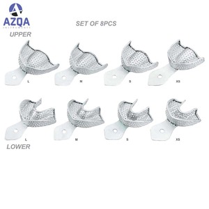 Ensemble de plateaux perforés pour empreintes dentaires en acier inoxydable professionnel, sans dents, fabriqués au Pakistan - Product Image 6