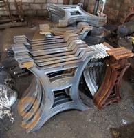 Pieds de table en fer forgé vintage, pieds de table à manger en fonte robuste, pieds en fer, pieds en fonte en gros