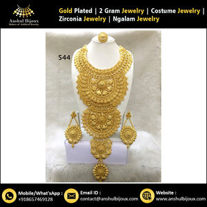 Conjunto de collar de cuentas negras chapado en oro hecho a mano, joyería de moda de diseño africano para bodas, compromisos, aniversarios, gran regalo - Product Image 5