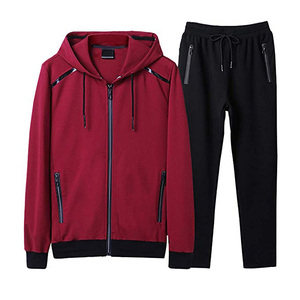 Survêtement de fitness unisexe en coton de haute qualité Survêtement de jogging grande taille pour hommes Broderie personnalisée Motif solide Logo imprimé personnalisé - Product Image 1