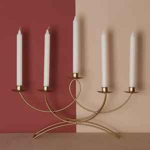 Candelabro de Metal decorativo para boda en casa moderno, candelabros de Metal elegantes, farolillos, tarros de velas - Product Image 3