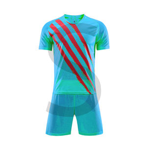 Camiseta y pantalones cortos de fútbol de manga corta de secado rápido para jóvenes para entrenar traje deportivo para niños con uniformes de aficionados - Product Image 6