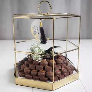 RAMADAN EID STYLE ARABE CADEAU EN ACIER INOXYDABLE GALVANOPLASTIE OR PLATEAU de SERVICE - Product Image 5