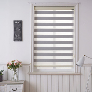 Cortina <span class=keywords><strong>el</strong></span>éctrica automática de día y noche para ventana, persiana enrollable de cebra, transparente y motorizada - Product Image 4