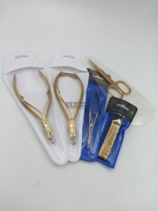 Cortacutículas de acero inoxidable para uñas, herramienta profesional de calidad con logotipo personalizado, de plasma dorado, al por mayor - Product Image 2