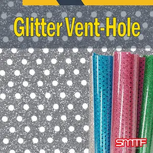 SMTF Glitter vent-hole Specialty Film HTV Heat Transfer Vinyl for garments and easy weeding  Assorted colors made in Korea