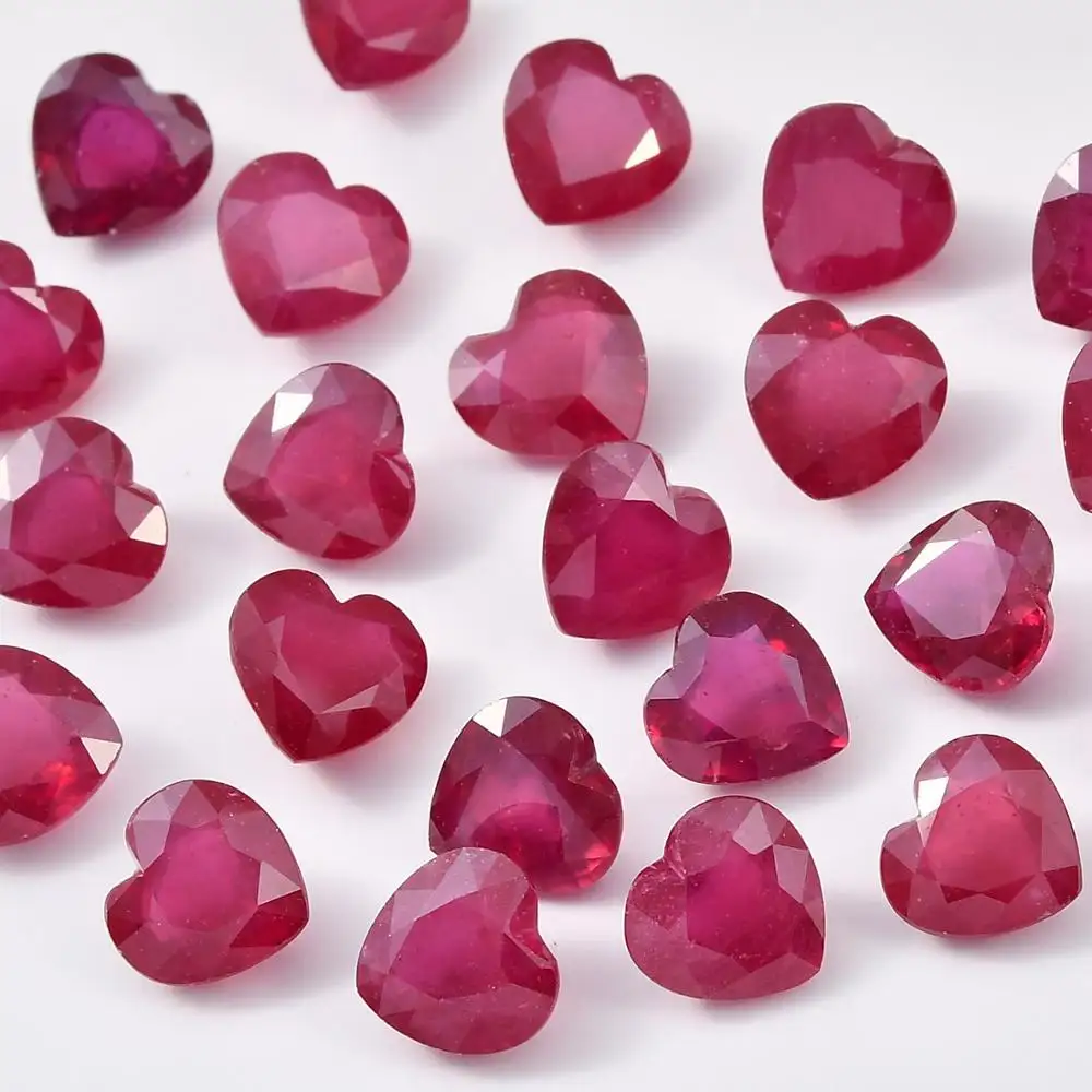 Natural African Ruby Heart for Jewelry