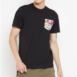 Camiseta estampada de algodón de diseño personalizado con bolsillo en contraste 100% algodón Método de impresión digital - Product Image 2